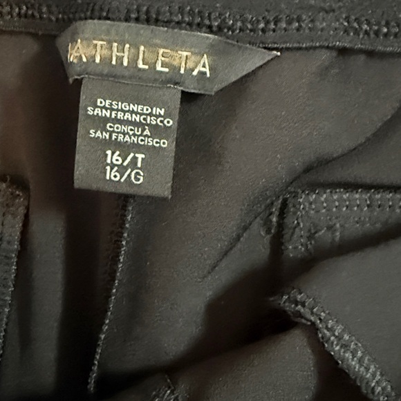 Athleta black Endless Cargo Pocket Athleisure Jogger Pants Sz 16 tall #467187 - Picture 9 of 13